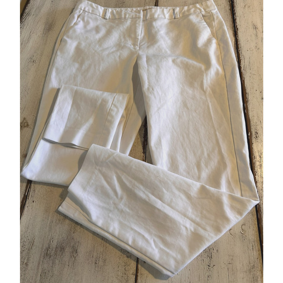Michael Kors Women's White Straight Trousers Size 10 L28 Excellent Condition - Picture 7 of 13